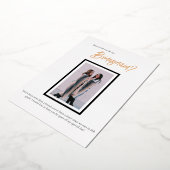 ミニマリストの上品なシンプルの花嫁 箔招待状 (回転した状態)