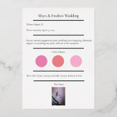 ミニマリストの上品なシンプルの花嫁 箔招待状 (裏面)