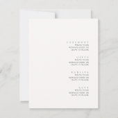 ミニマリストの両面結婚式詳細案内 招待状 (裏面)