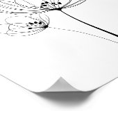 ミニマリストの並描んだ花 ポスター (角)