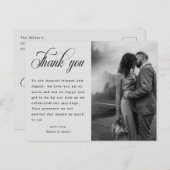 ミニマリストの予算を考えた写真カスタム結婚式ありがとう ポストカード (正面/裏面)