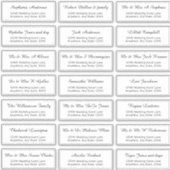 ミニマリストの事前アドレス指定ゲスト名アドレス シール (正面)