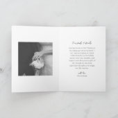 ミニマリストの二枚の写真の折りたたみ式結婚式サンクスカード サンキューカード (内部)