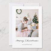 ミニマリストの休日のフォトカード |白 シーズンカード (正面)