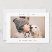 ミニマリストの休日のフォトカード |薄い灰色 シーズンカード (正面)