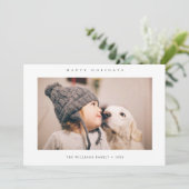 ミニマリストの休日のフォトカード |薄い灰色 シーズンカード (スタンド正面)