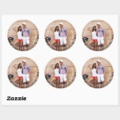 ミニマリストの円文字シンプル写真を保存する ラウンドシール (シート)