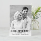ミニマリストの写真リハーサルディナーが起きている 招待状 (スタンド正面)