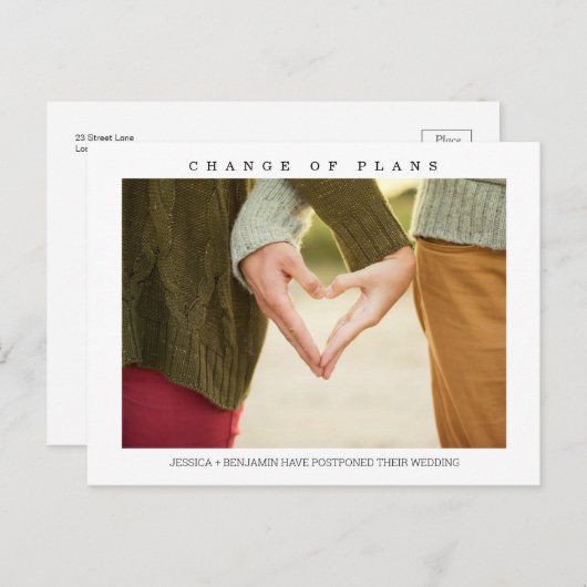 ミニマリストの写真変更プランはがき シーズンポストカード (正面/裏面)