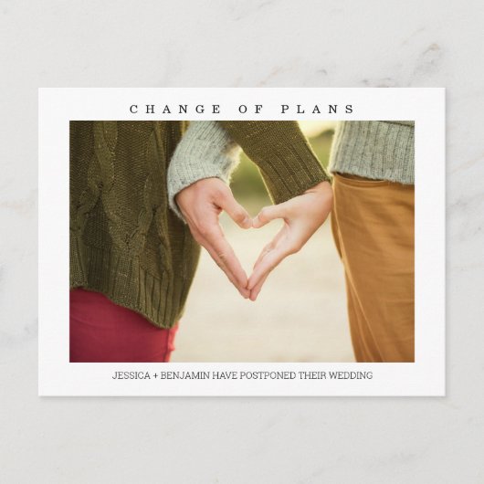 ミニマリストの写真変更プランはがき シーズンポストカード (正面)