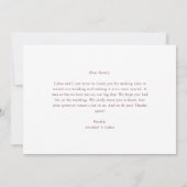 ミニマリストの写真婚礼、お礼のお知らせ 案内状 (裏面)