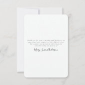 ミニマリストの写真悔やみや弔慰葬 サンキューカード (裏面)