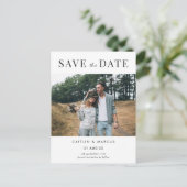 ミニマリストの写真結婚、日付はがきを保存 シーズンポストカード (スタンド正面)