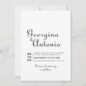 ミニマリストの前と後結婚ろ 招待状 (正面)