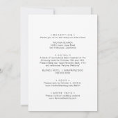 ミニマリストの前と後結婚ろ 招待状 (裏面)