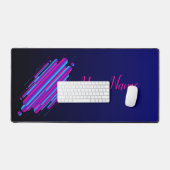 ミニマリストの動的な流れる小石 デスクマット (キーボード&マウス)