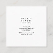 ミニマリストの名刺 スクエア名刺 (裏面)