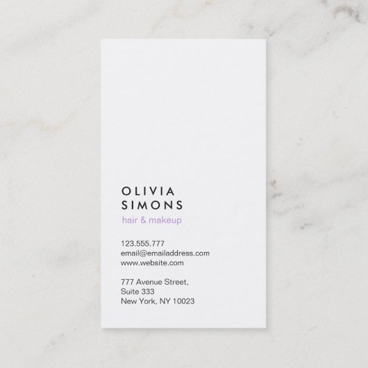 ミニマリストの名刺 名刺 (裏面)