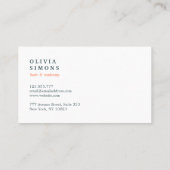 ミニマリストの名刺(抽象芸術パターン) 名刺 (裏面)