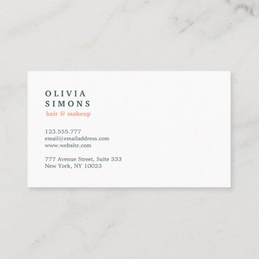 ミニマリストの名刺(抽象芸術パターン) 名刺 (裏面)