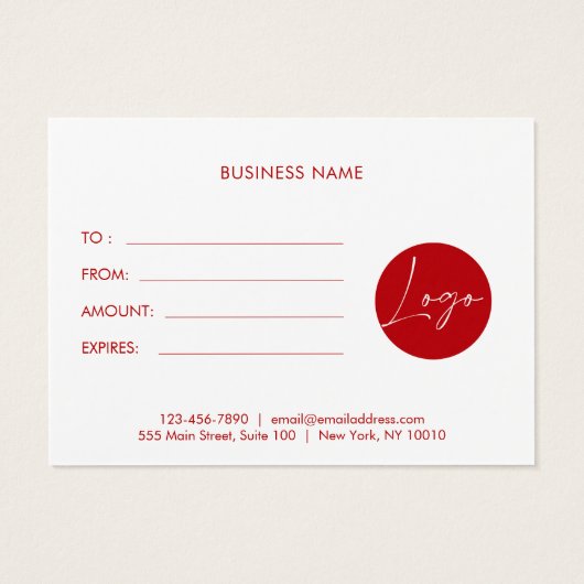 ミニマリストの商品券 (裏面)