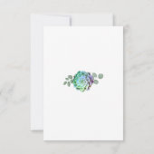 ミニマリストの多肉植物 ウェディングRSVPカード 出欠カード (裏面)