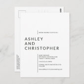 ミニマリストの孤立した名前の磁気日付を保存 ポストカード (正面/裏面)