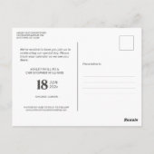 ミニマリストの孤立した名前の磁気日付を保存 ポストカード (裏面)