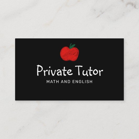 ミニマリストの家庭教師と教育者先生 名刺 (裏面)