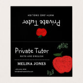 ミニマリストの家庭教師と教育者先生 名刺 (外部フラット)