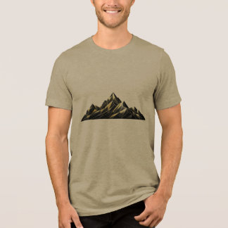 ミニマリストの山のシルエット グラフィックTシャツ トライブレンドTシャツ