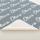 ミニマリストの嵐のような空のカスタムブランケット　彼女と彼のための シェルパブランケット (3/4)