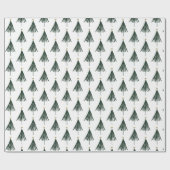 ミニマリストの常緑クリスマスツリー ラッピングペーパー (フラット)