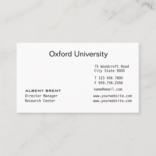 ミニマリストの彫刻 名刺 (正面)