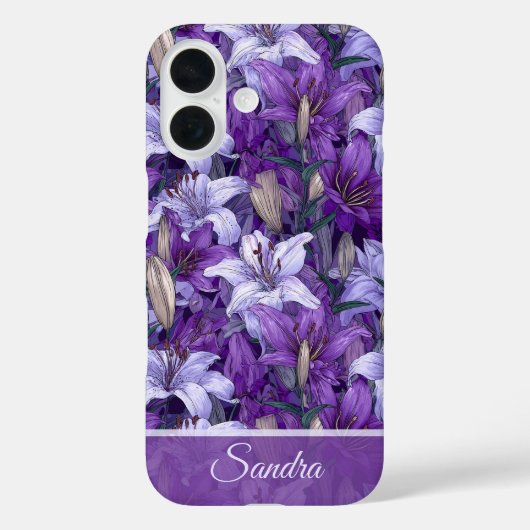 ミニマリストの彼女へのギフト 百合の花 フローラルカスタム Case-Mate iPhoneケース (裏面)