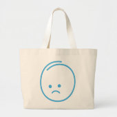 ミニマリストの悲しみアイコン ラージトートバッグ (正面)