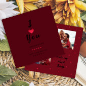 ミニマリストの愛してるバレンタインカード 招待状