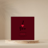 ミニマリストの愛してるバレンタインカード 招待状