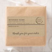 ミニマリストの感謝していバーラップあなたのビジネスの宛名ラベル ラベル (インサイチュ)
