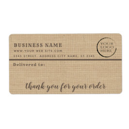ミニマリストの感謝していバーラップあなたのビジネスの宛名ラベル ラベル