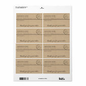 ミニマリストの感謝していバーラップあなたのビジネスの宛名ラベル ラベル (フルシート)