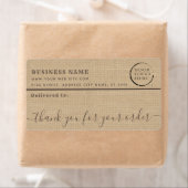 ミニマリストの感謝していバーラップあなたのビジネスの宛名ラベル ラベル (インサイチュ)