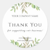 ミニマリストの感謝と歓迎とお祝い ラウンドシール (正面)