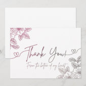 ミニマリストの感謝カード 招待状 (正面/裏面)