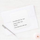 ミニマリストの手作り特にあなたの名前 スクエアシール (封筒)