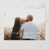 ミニマリストの手書きフェリズ・ナビダッドの写真 ポストカード (正面)