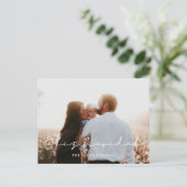 ミニマリストの手書きフェリズ・ナビダッドの写真 ポストカード (スタンド正面)