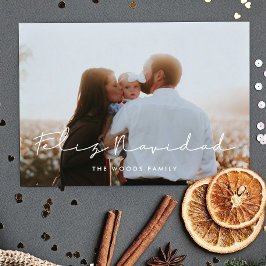 ミニマリストの手書きフェリズ・ナビダッドの写真 ポストカード