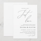 ミニマリストの手書き　飾らない愛だけの招待状 招待状 (正面/裏面)