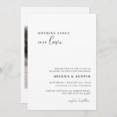 ミニマリストの手書き　飾らない愛 招待状 (正面/裏面)